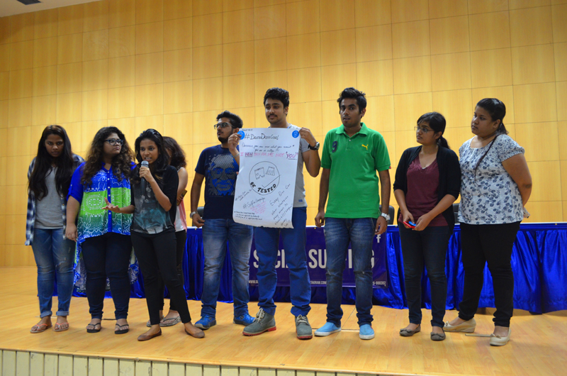 Amity Students presenting their Campaign