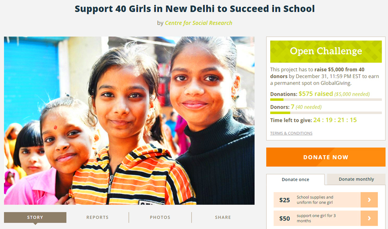 Donate for Girls Education
